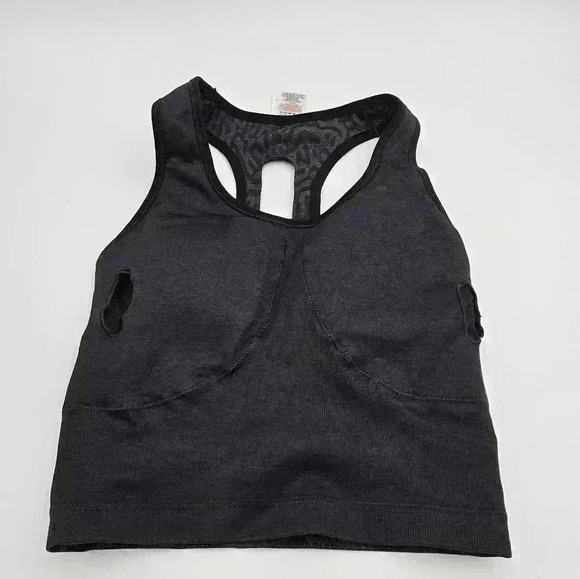 Gym Shark Women's Size S Black Adapt Animal Seamless Crop Tank - Picture 7 of 7